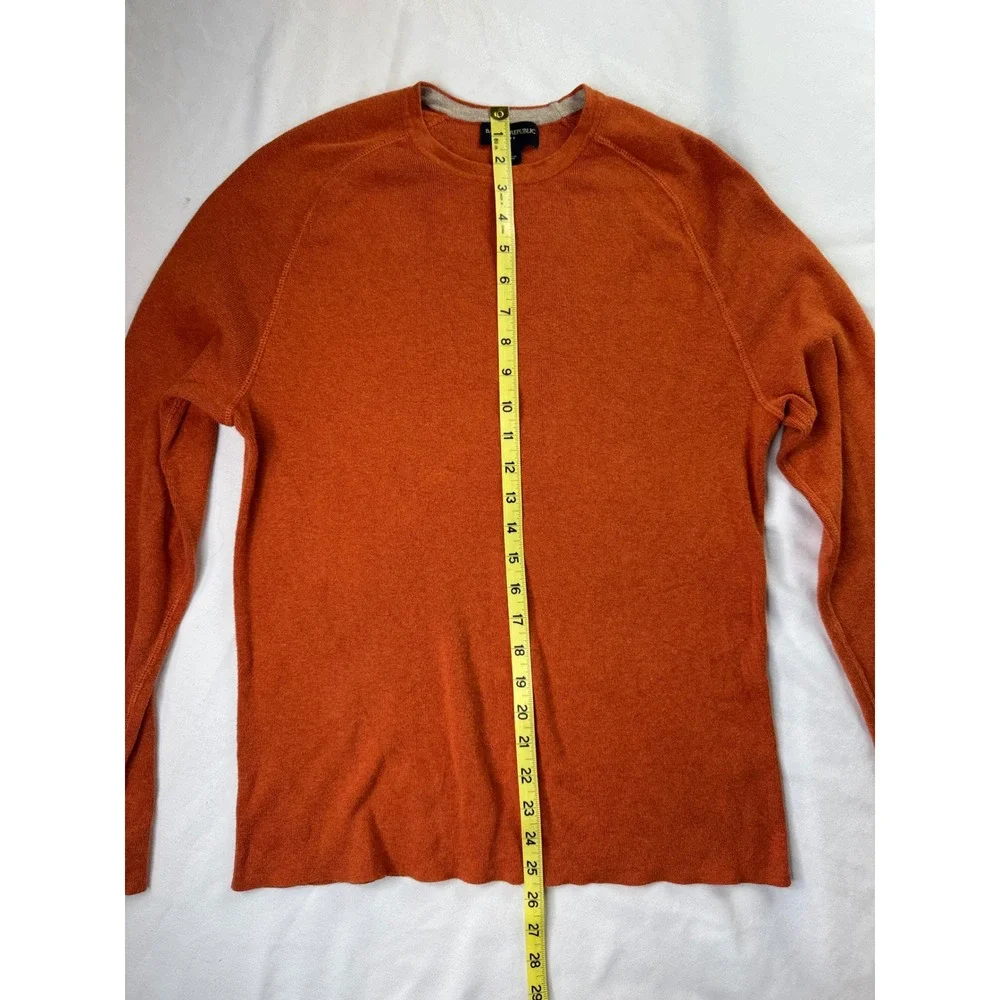 Banana Republic Mens Burnt Orange‎ 100% Cotton Preppy old money Sweater Small